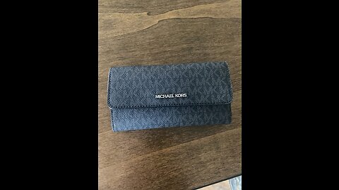 Michael Kors Jet Set Travel Trifold Leather Wallet Black, Large