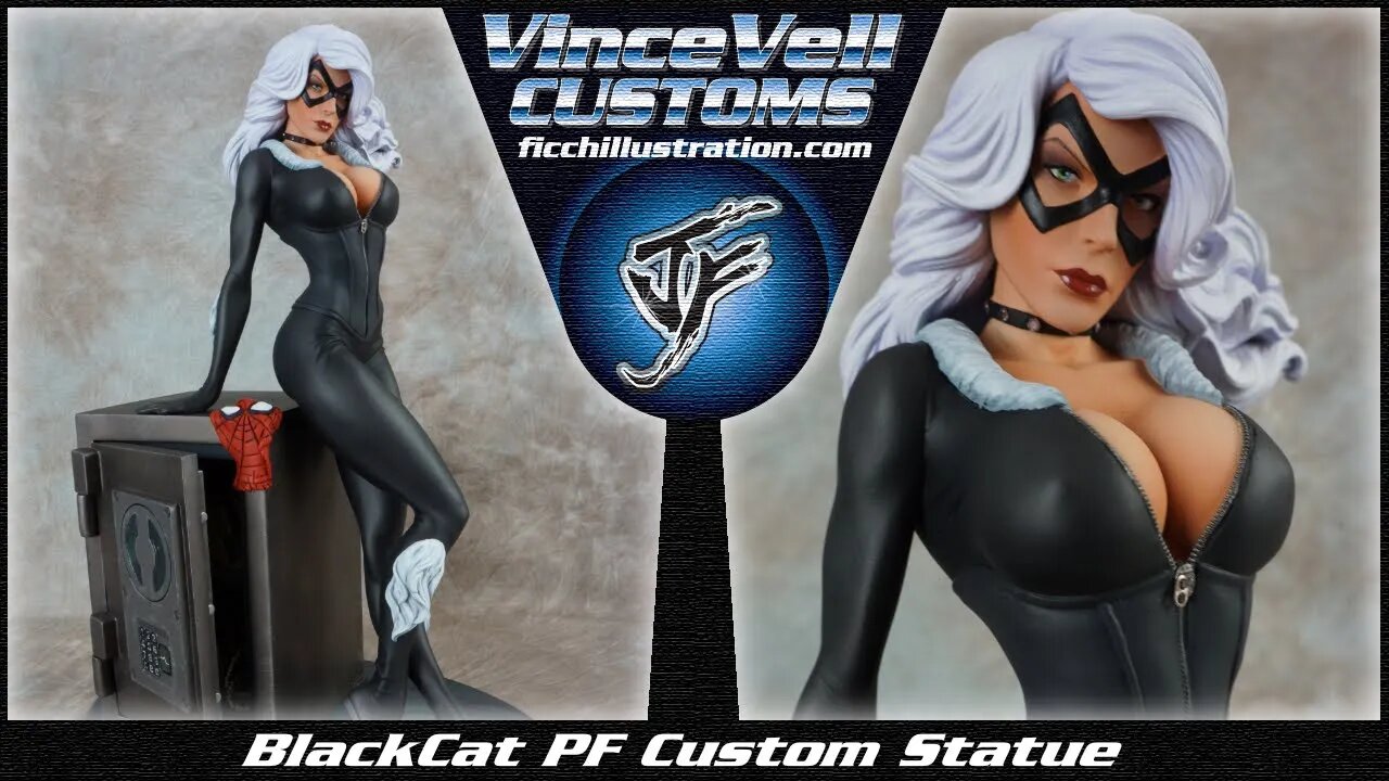 Sideshow Black Cat Premium Format Custom Statue