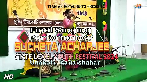 Sucheta Final Singing on Youth Festival 2024 | Kailaishahar | AB Royal Edits