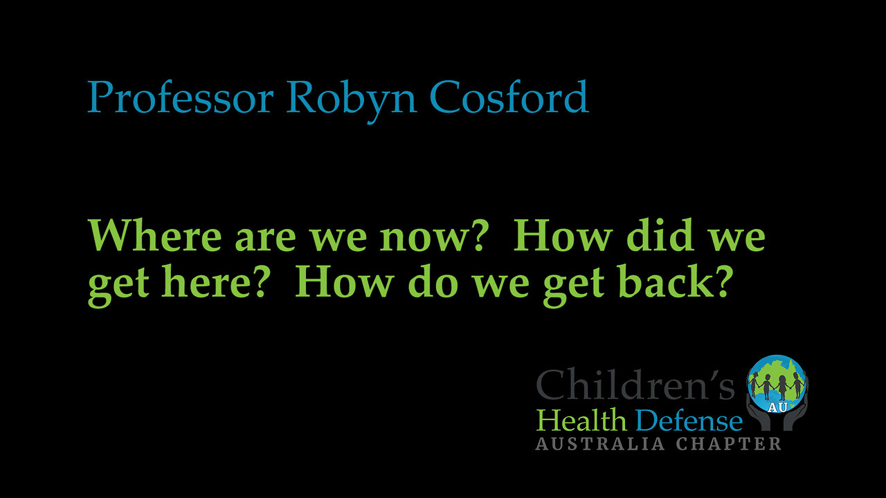 Professor Robyn Cosford: Where are we now? How did we get here? How do we get back?