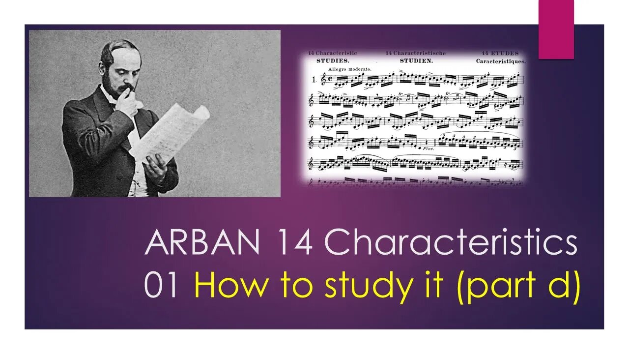 [HOW TO STUDY TRUMPET] Arban's 14 Characteristics Studies 01 Part D