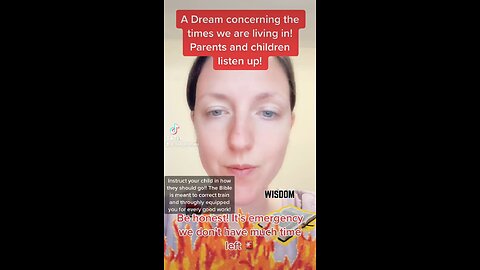 Dream a warning to teach your children on how the should go