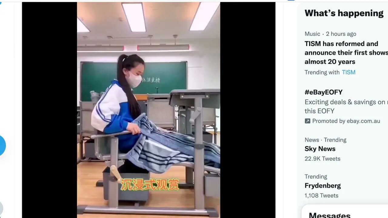 中國小學的課桌