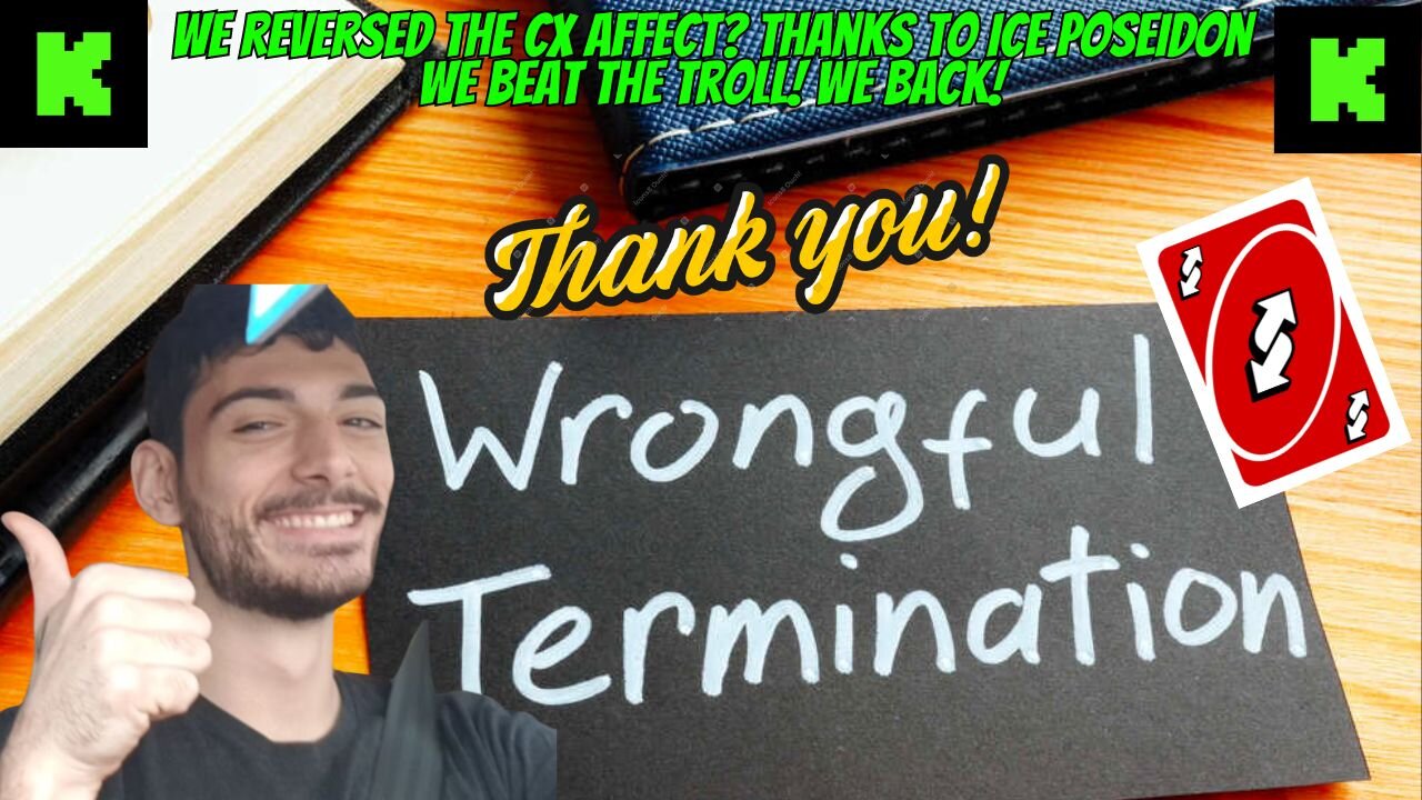 We beat WRONGFUL TERMINATION ON YOUTUBE, WE BACK ON YOUTUBE