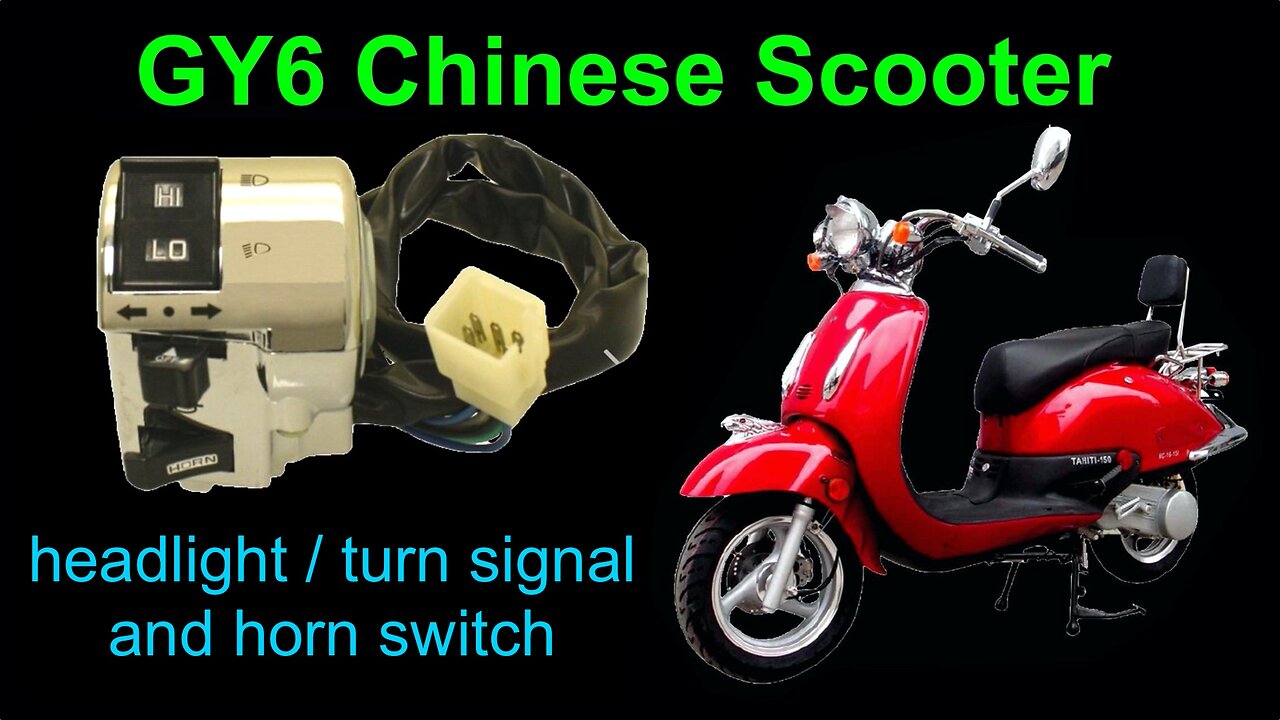 Turn signal/headlight/horn switch replacement on a 150cc GY6 Chinese scooter