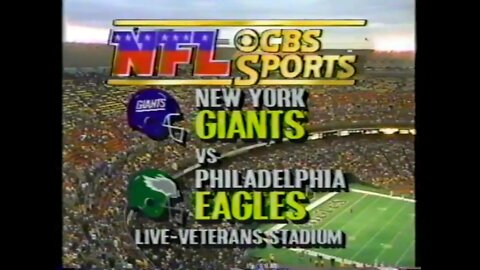 1986-11-09 New York Giants vs Philadelphia Eagles