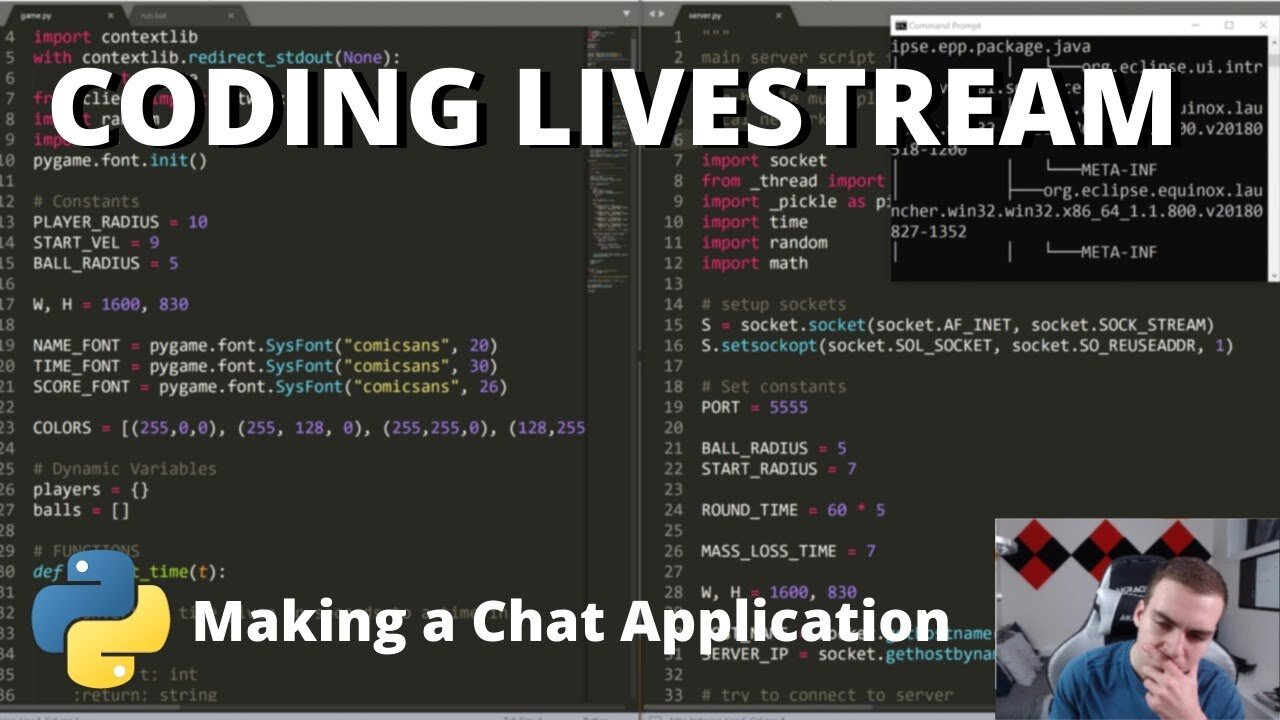 Coding Livestream - Creating an Online Chat App w/ Python (PART 2)!