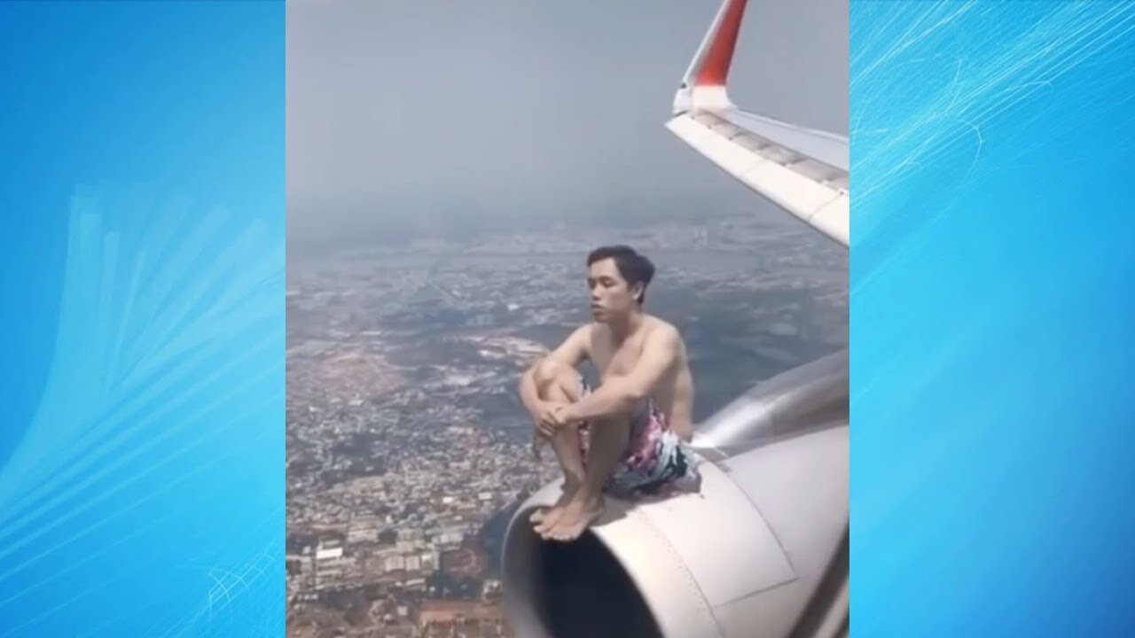 Man Sits On A Plane Engine and Other Funny People Fails
