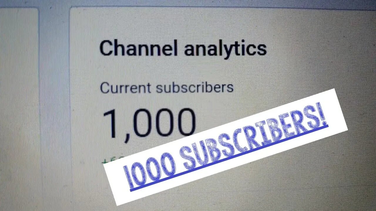 1000 SUBSCRIBERS!