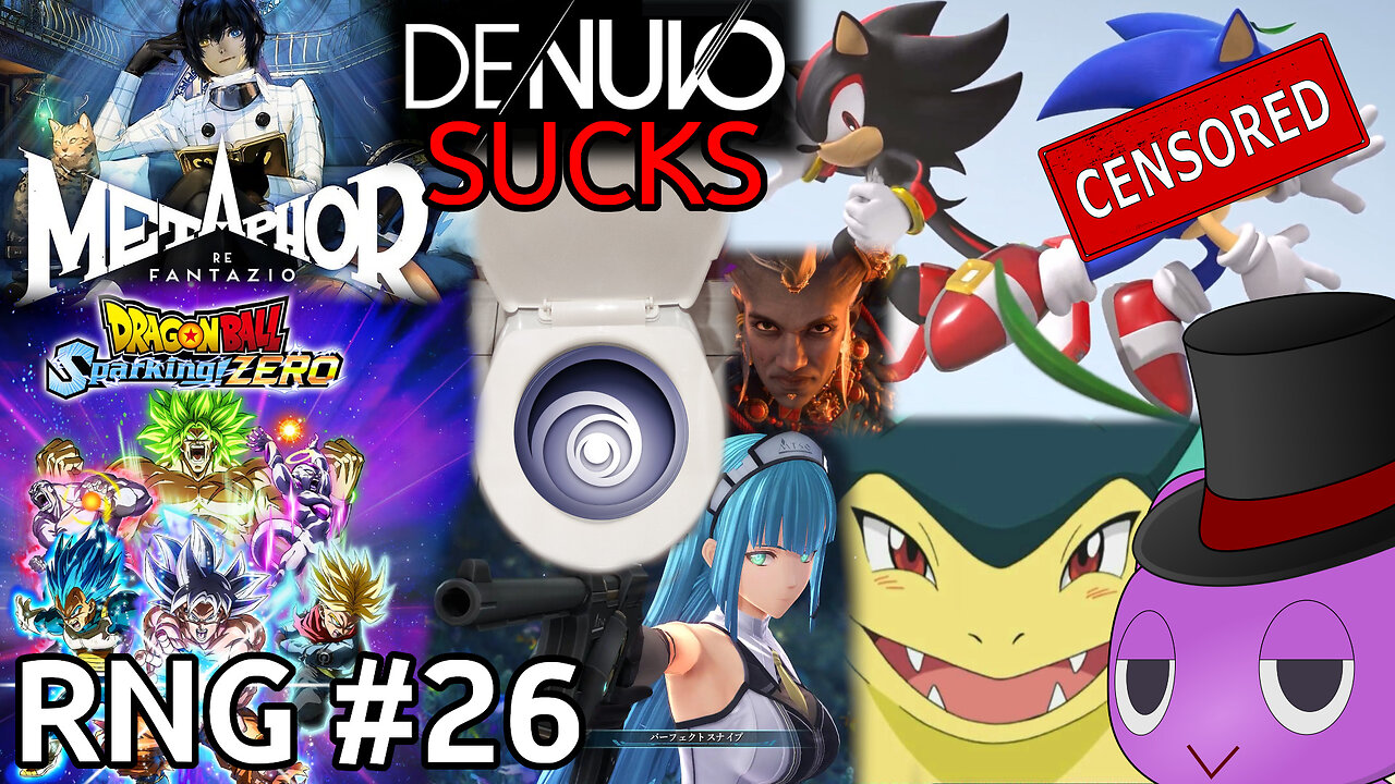 Console & Denuvo L's, Ubisoft buyout, Sonic X Censorship, Falcom AI, Pokemon leaks & more! - RNG #26