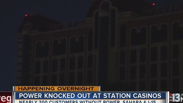 Outage leaves Palace Station in the dark