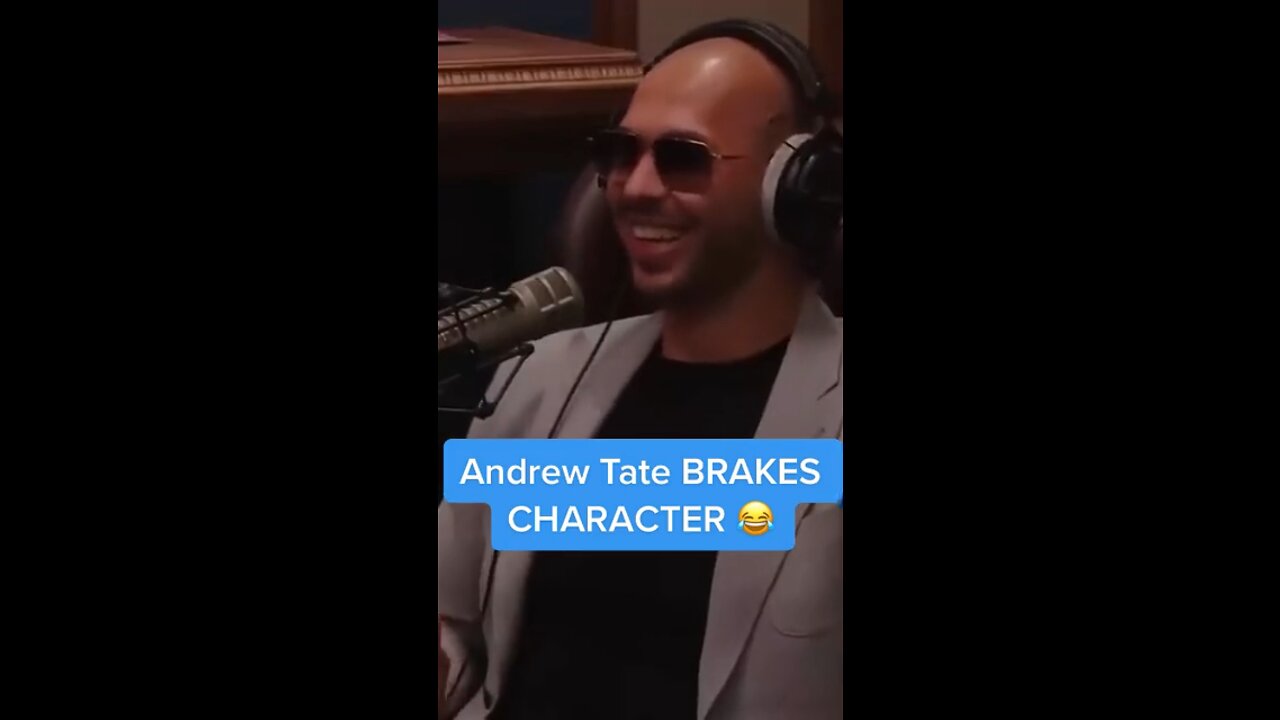 Andrew tate breaks character😂