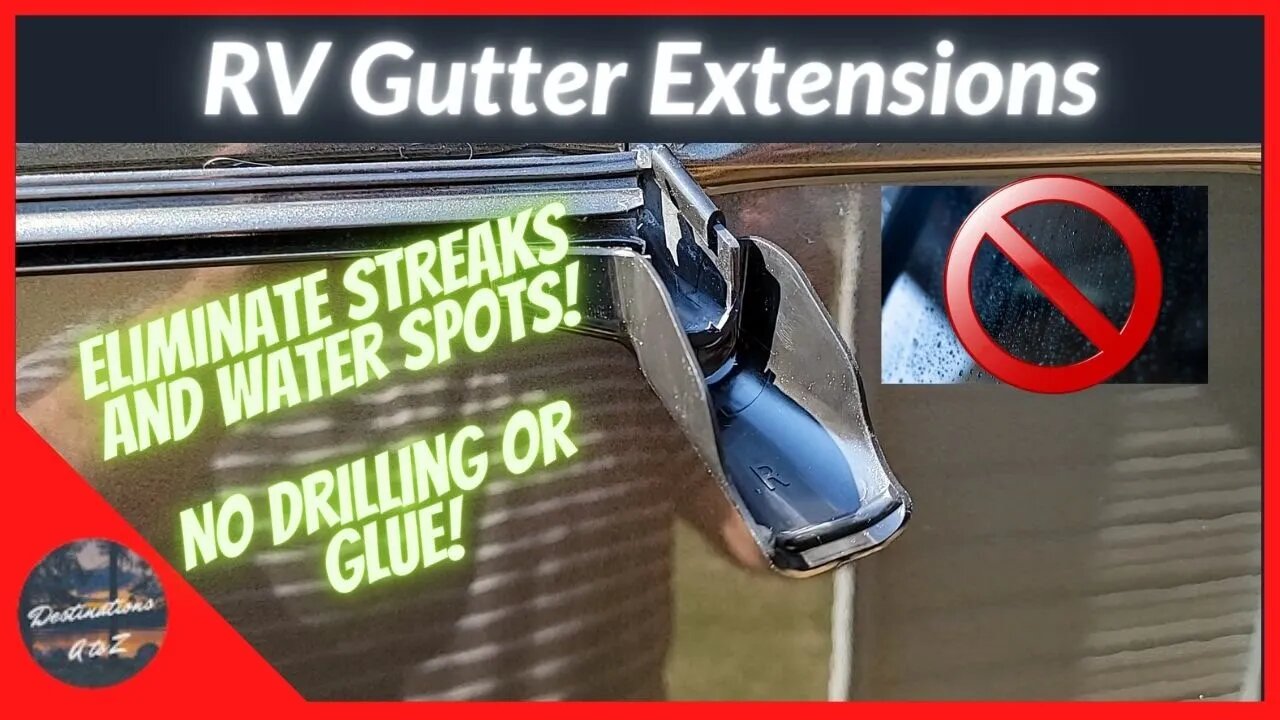 RV Camper Gutter Extenders - Get water past the sides of your RV