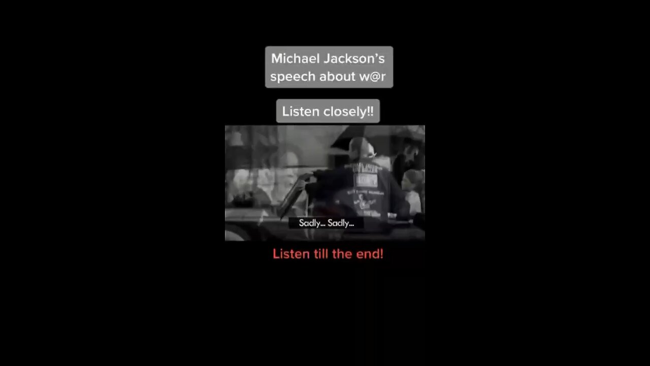 Michael Jackson’s Plea For Unity