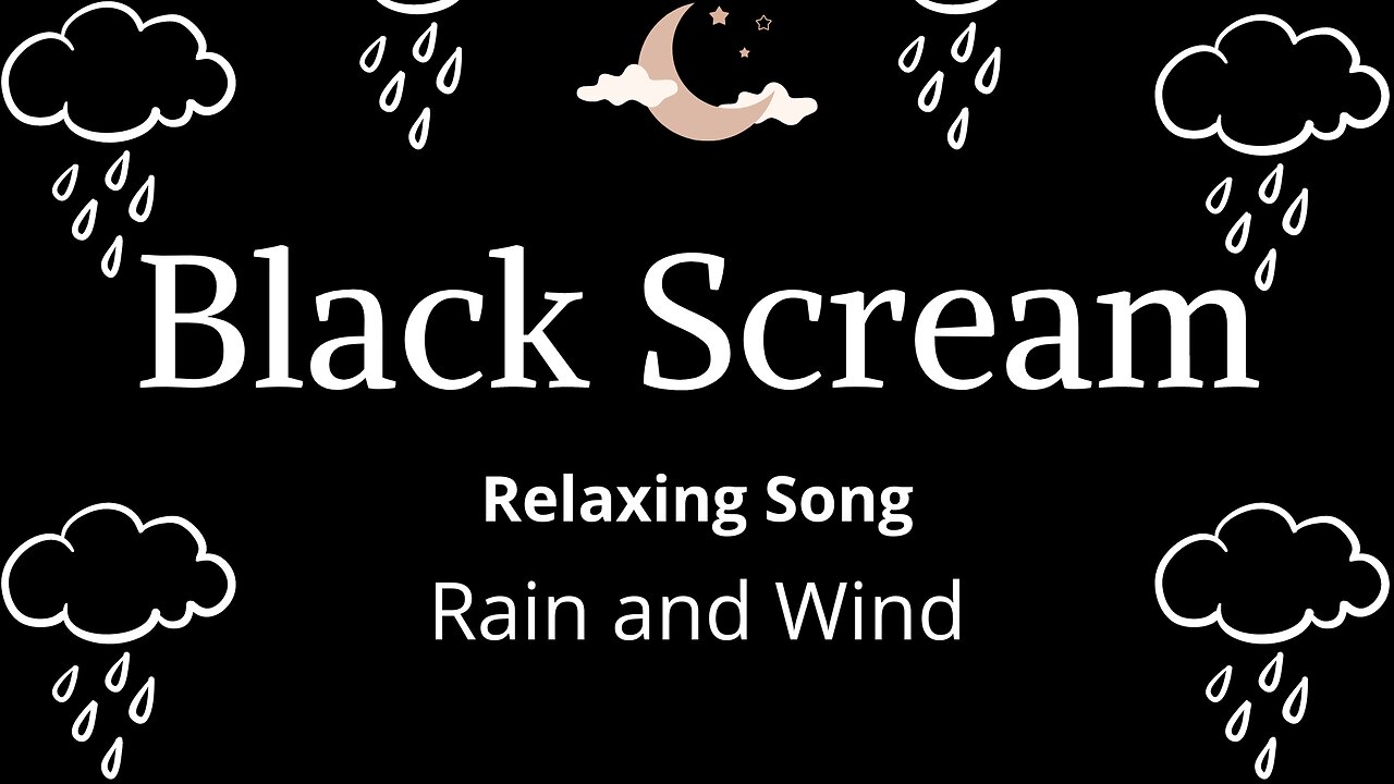 BLACK SCREAM - Rain and Wind. Sleep in 5 minutes. Sleep and Relaxation. #sleep #relaxation #rain