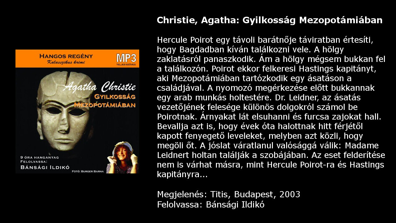 Christie, Agatha: Gyilkosság Mezopotámiában. Titis, Budapest, 2003