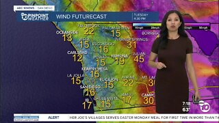 ABC 10News Pinpoint Weather for Mon. April 18, 2022