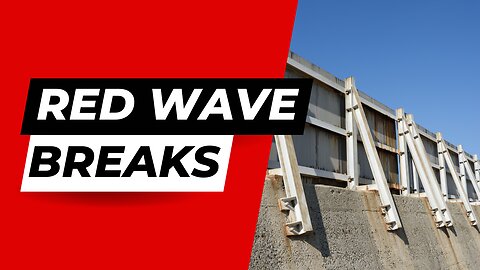 Red wave meets blue seawalls