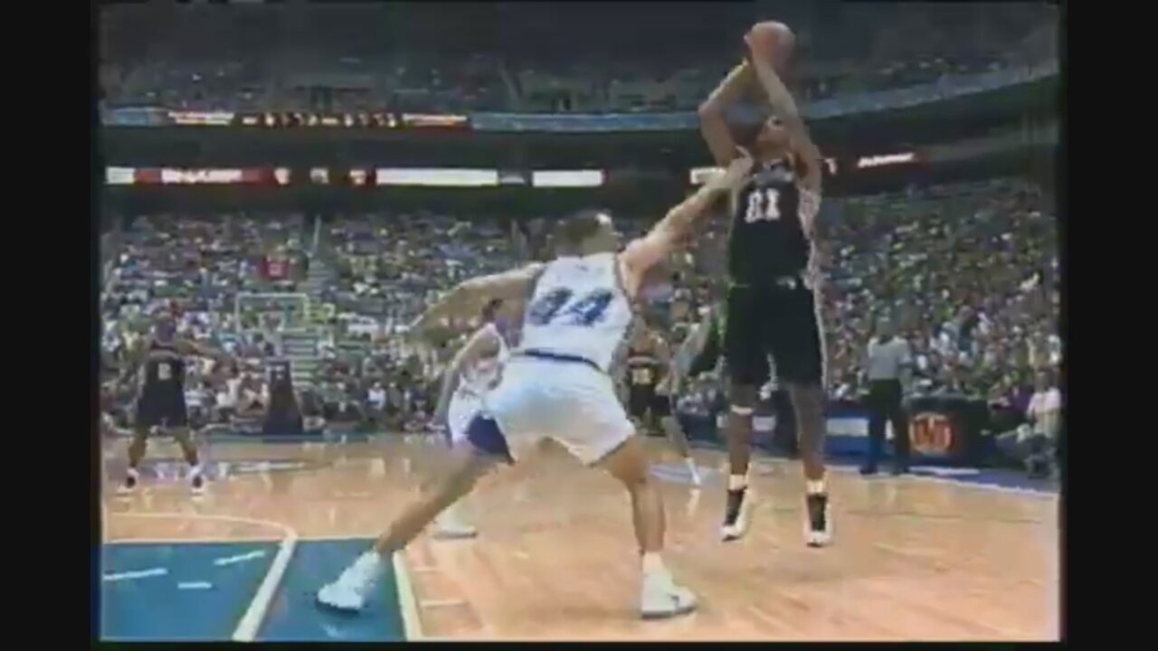 Tim Duncan 33 Points 4 Blk @ Jazz, 1998 Playoffs Game 1.