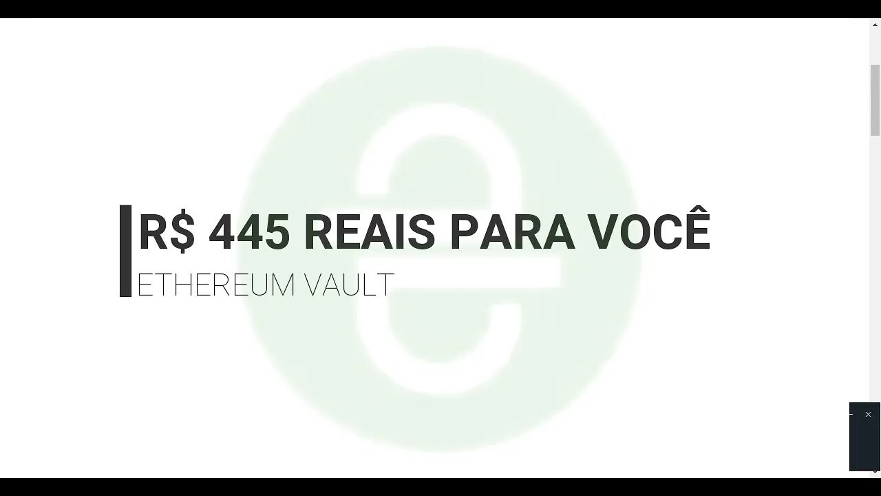 Airdrop - Ethvault - 100 ethv - Ativo revisado 160921