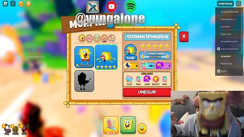 Yung Alone Hits Max Stars on Cave Bob (Spongebob Sim Roblox)