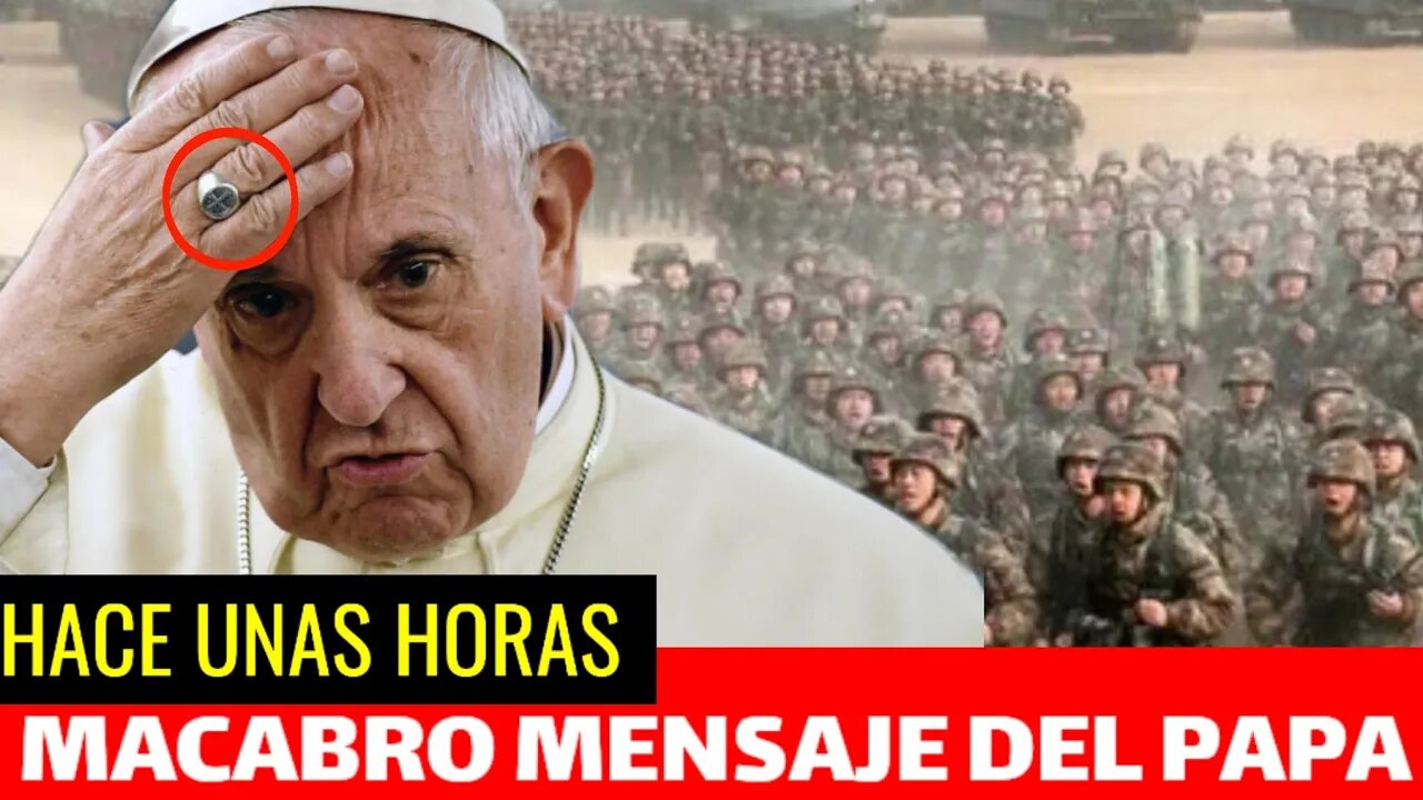 ¡¡El Papa da un anuncio infernal al mundo!! ¡Lo peor está por llegar!