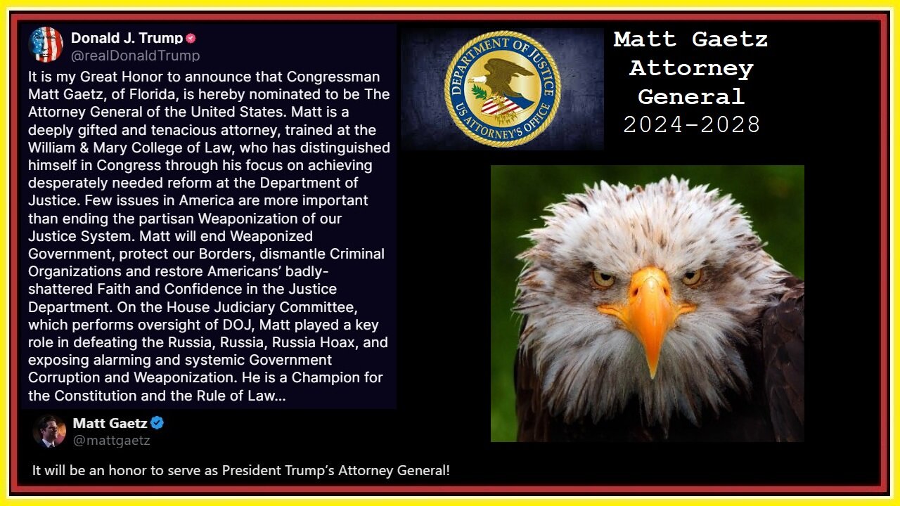 Matt Gaetz Attorney General 2024-2028