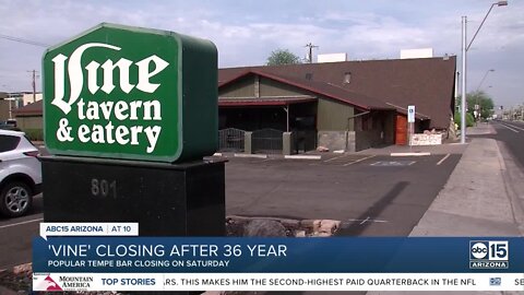 'Vine' Tavern officially closes in Tempe after 36 years