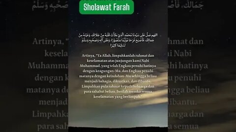 Keutamaan Sholawat Farah