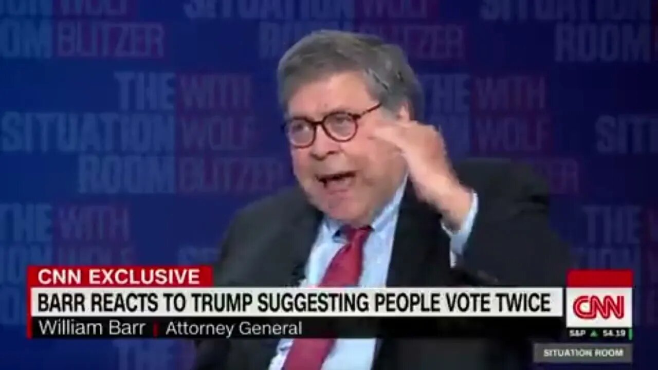 Bill Barr admits in an old video that mail-in ballots have been found to have substantial fraud