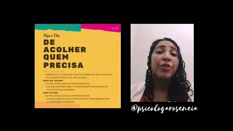 Campanha Projeto acolher, Psicóloga Rosineia em Alta Floresta Ro