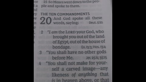 Read with me - the Bible #Exodus Ch 19 and 20, the Ten Commandments