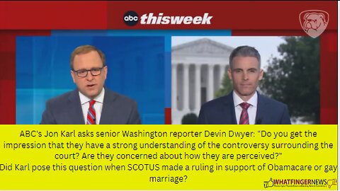 ABC's Jon Karl asks senior Washington reporter Devin Dwyer: "Do you get the impression