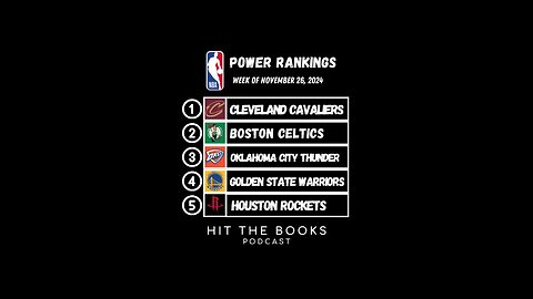 Power Rankings in the NBA for the week of 11/26/2024! 🏀