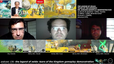 podcast 130: the legend of zelda: tears of the kingdom gameplay demonstration