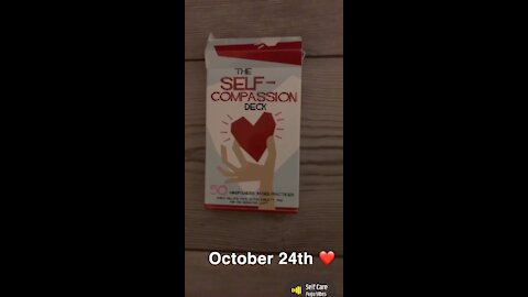 October 24th oracle card: self-care
