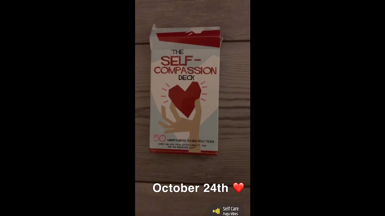 October 24th oracle card: self-care