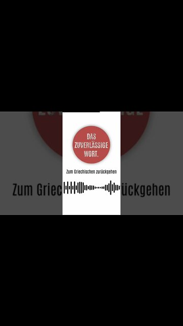 Prediger, die „zum Griechischen zurückgehen“ 👉🏻 das-zuverlaessige-wort.com