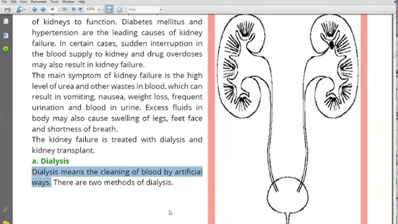 10th Class Bio Kidney Faluire P1