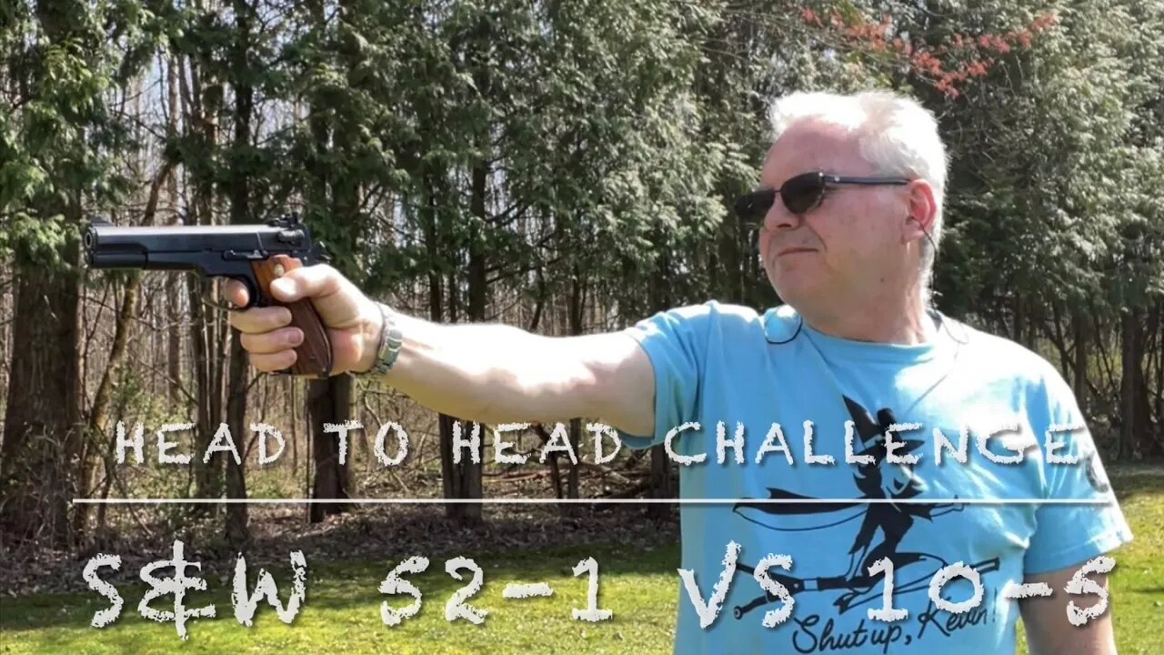 Head to head challenge Smith and Wesson 52-1 vs. Bill Davis model 10-5. 38 special wadcutters