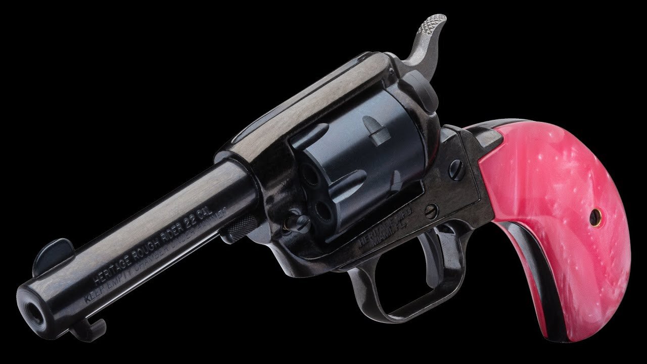 Heritage Rough Rider 22LR / 22WMR Pink Birds Head Grip 3.5 Barrel