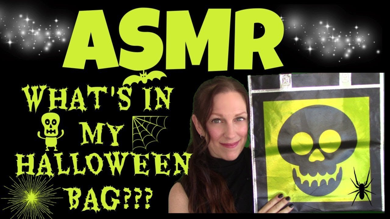 ASMR Halloween Treats + Tingles l What's In My Bag? 2019