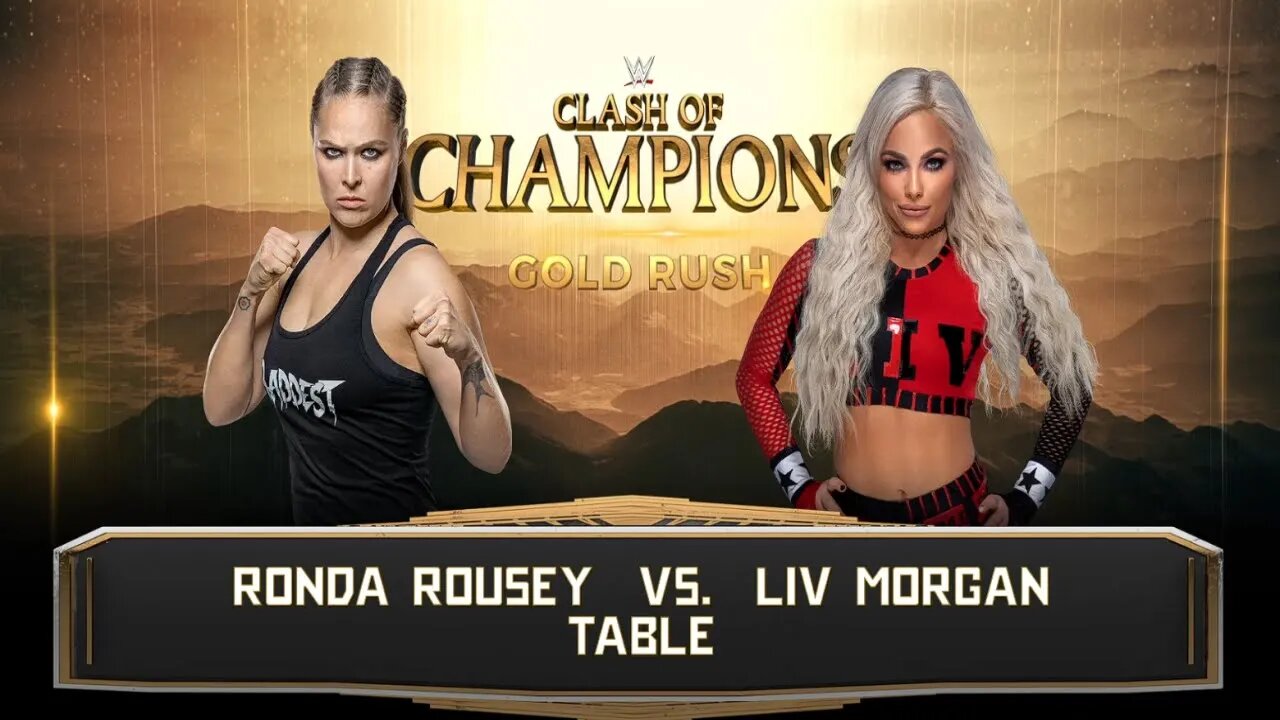 Ronda Rousey Vs Liv Morgan Tables Match WWE 2k22