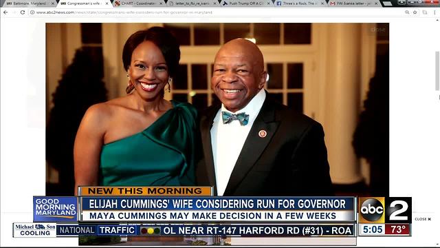 Elijah Cummings' wife considers run for Maryland governor