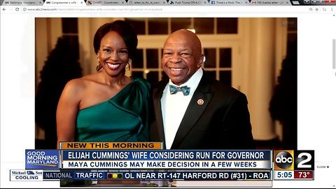 Elijah Cummings' wife considers run for Maryland governor