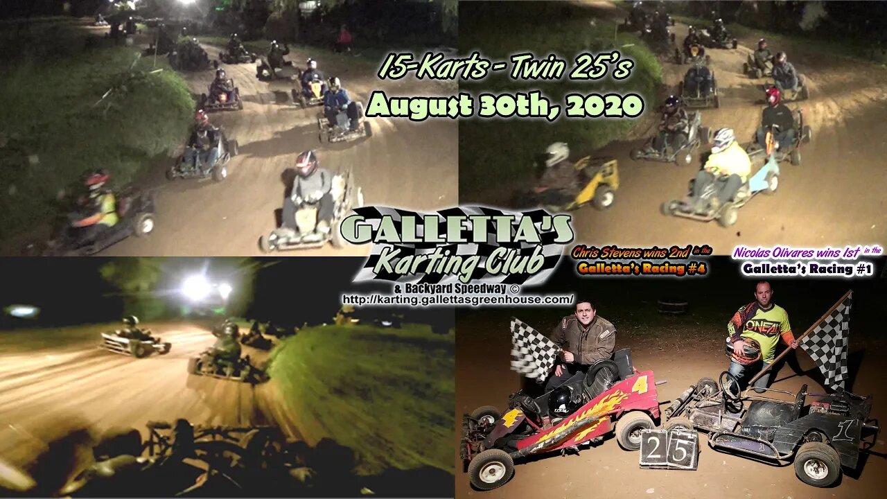 2020/08/30 - 15-Kart/50-Laps: Tower camera at Galletta's Greenhouse Backyard Karting Club & Speedway