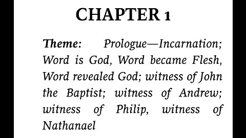 John Chapter 1 (Bible Study) (2 of 3)