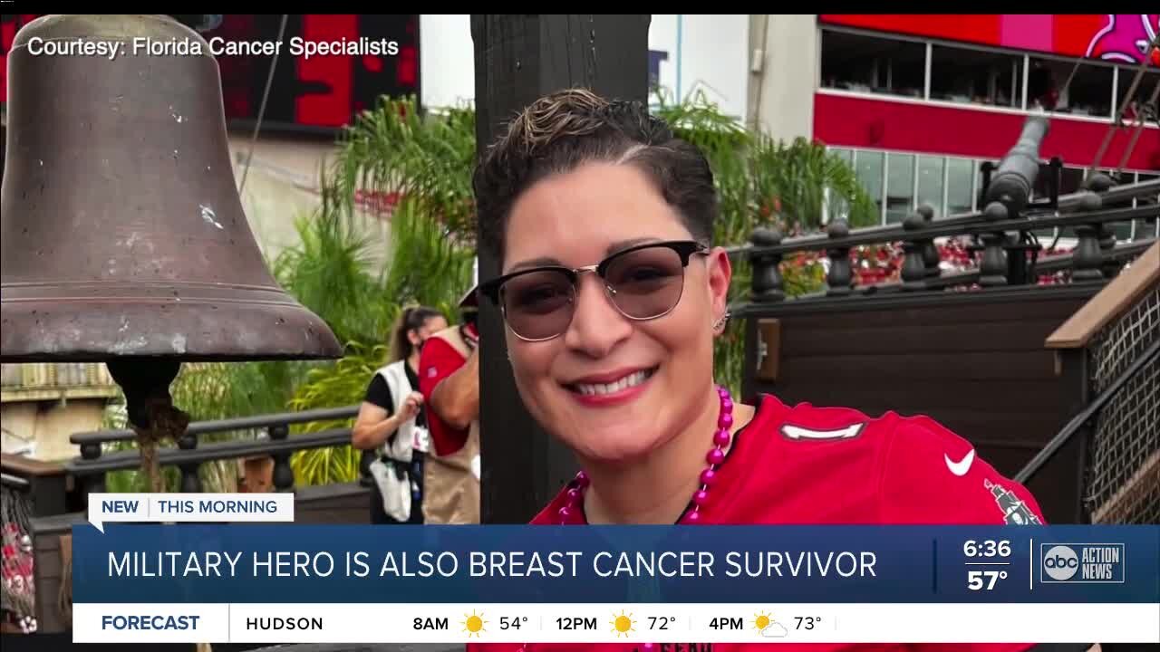 Bucs' 'Hero of the Game' is decorated military star and breast cancer survivor