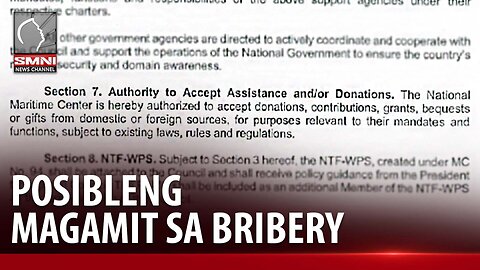 Probisyon sa EO 57 para tumanggap ng foreign donations, posibleng magamit sa bribery