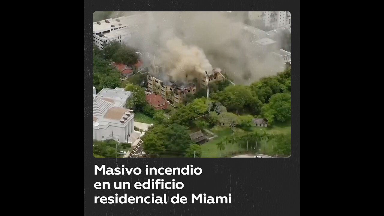 Incendio de gran magnitud en el edificio Temple Court Apartments, Miami